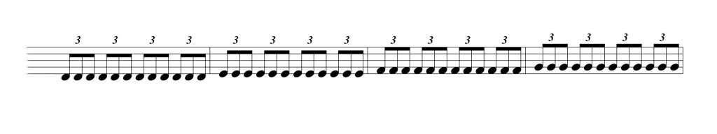 Triplets in written music